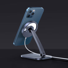 Заредете изображение във визуализатора на галерията – Ugreen Foldable Phone Stand Apple MagSafe Charger Holder Gray (40290 LP472) - TopMag
