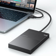 Заредете изображение във визуализатора на галерията – Ugreen hard disk enclosure 2.5 '' USB 3.2 Gen 1 5Gbps bay for HDD SSD with USB cable black (30719 CM471) - TopMag
