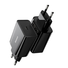 Заредете изображение във визуализатора на галерията – Baseus Speed Mini fast wall charger EU USB Type C 20W 3A Power Delivery Quick Charge black (CCFS-SN01) - TopMag
