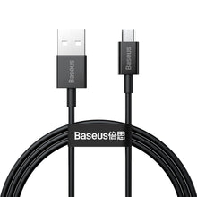 Заредете изображение във визуализатора на галерията – Baseus Superior Series USB - micro USB fast charging data cable 2A 1m black (CAMYS-01) - TopMag
