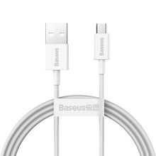 Заредете изображение във визуализатора на галерията – Baseus Superior cable USB - micro USB fast charging cable 2A 1m white (CAMYS-02) - TopMag
