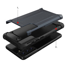 Заредете изображение във визуализатора на галерията – Hybrid Armor Case Tough Rugged Cover for Samsung Galaxy S21 FE black - TopMag
