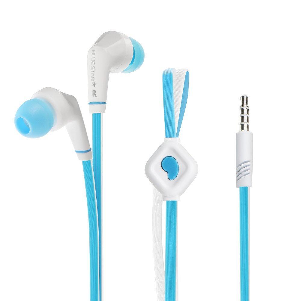 слушалки тапи Blue Star sport jd88 универсален 3,5 mm син/бял - само за 10.99 лв