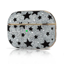 Заредете изображение във визуализатора на галерията – Kingxbar Black Star Case shiny glitter crystal case for AirPods Pro black - TopMag

