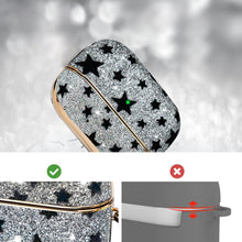 Заредете изображение във визуализатора на галерията – Kingxbar Black Star Case shiny glitter crystal case for AirPods Pro black - TopMag
