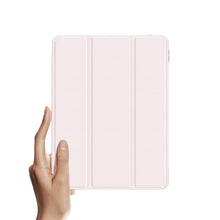 Заредете изображение във визуализатора на галерията – Dux Ducis Toby Armored Flip Smart Case for iPad Air 2020/2022 with Apple Pencil Holder Pink - TopMag
