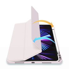 Заредете изображение във визуализатора на галерията – Dux Ducis Toby Armored Flip Smart Case for iPad Air 2020/2022 with Apple Pencil Holder Pink - TopMag
