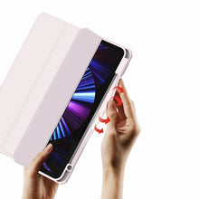 Заредете изображение във визуализатора на галерията – Dux Ducis Toby Armored Flip Smart Case for iPad Air 2020/2022 with Apple Pencil Holder Pink - TopMag
