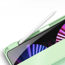 Заредете изображение във визуализатора на галерията – Dux Ducis Toby Armored Flip Smart Case for iPad Air 2020/2022 with Apple Pencil Holder Green - TopMag
