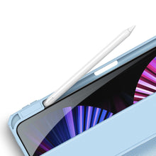 Заредете изображение във визуализатора на галерията – Dux Ducis Toby Armored Flip Smart Case for iPad Air 2020/2022 with Apple Pencil Holder Blue - TopMag

