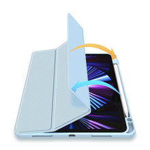 Заредете изображение във визуализатора на галерията – Dux Ducis Toby Armored Flip Smart Case for iPad Air 2020/2022 with Apple Pencil Holder Blue - TopMag
