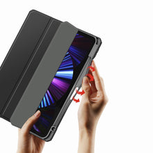 Заредете изображение във визуализатора на галерията – Dux Ducis Toby Armored Flip Smart Case for iPad Air 2020/2022 with Apple Pencil Holder Black - TopMag
