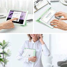 Заредете изображение във визуализатора на галерията – Dux Ducis Toby Armored Flip Smart Case for iPad 10.2 "2021 / iPad 10.2 '' 2020 / iPad 10.2 '' 2019 with Apple Pencil Holder Green - TopMag
