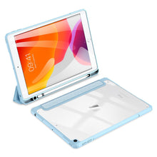 Заредете изображение във визуализатора на галерията – Dux Ducis Toby armored tough Smart Cover for iPad 10.2” 2021 / iPad 10.2'' 2020 / iPad 10.2'' 2019 with a holder for Apple Pencil blue - TopMag
