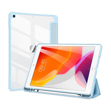 Заредете изображение във визуализатора на галерията – Dux Ducis Toby armored tough Smart Cover for iPad 10.2” 2021 / iPad 10.2'' 2020 / iPad 10.2'' 2019 with a holder for Apple Pencil blue - TopMag
