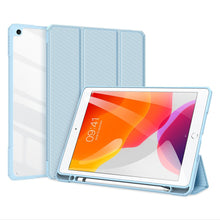 Заредете изображение във визуализатора на галерията – Dux Ducis Toby armored tough Smart Cover for iPad 10.2” 2021 / iPad 10.2'' 2020 / iPad 10.2'' 2019 with a holder for Apple Pencil blue - TopMag
