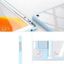 Заредете изображение във визуализатора на галерията – Dux Ducis Toby armored tough Smart Cover for iPad 10.2” 2021 / iPad 10.2'' 2020 / iPad 10.2'' 2019 with a holder for Apple Pencil blue - TopMag
