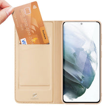 Заредете изображение във визуализатора на галерията – Dux Ducis Skin Pro Bookcase type case for Samsung Galaxy S21 FE golden - TopMag
