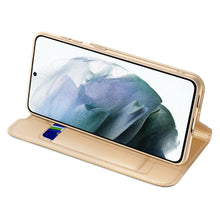 Заредете изображение във визуализатора на галерията – Dux Ducis Skin Pro Bookcase type case for Samsung Galaxy S21 FE golden - TopMag
