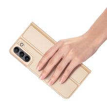 Заредете изображение във визуализатора на галерията – Dux Ducis Skin Pro Bookcase type case for Samsung Galaxy S21 FE golden - TopMag

