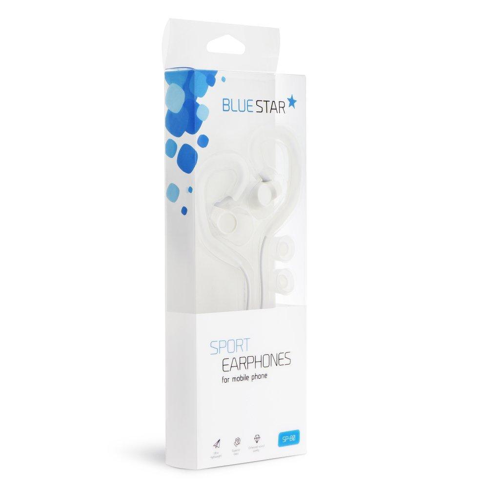 слушалки тапи Blue Star sport sp80 универсален 3,5 mm бял - само за 16.99 лв