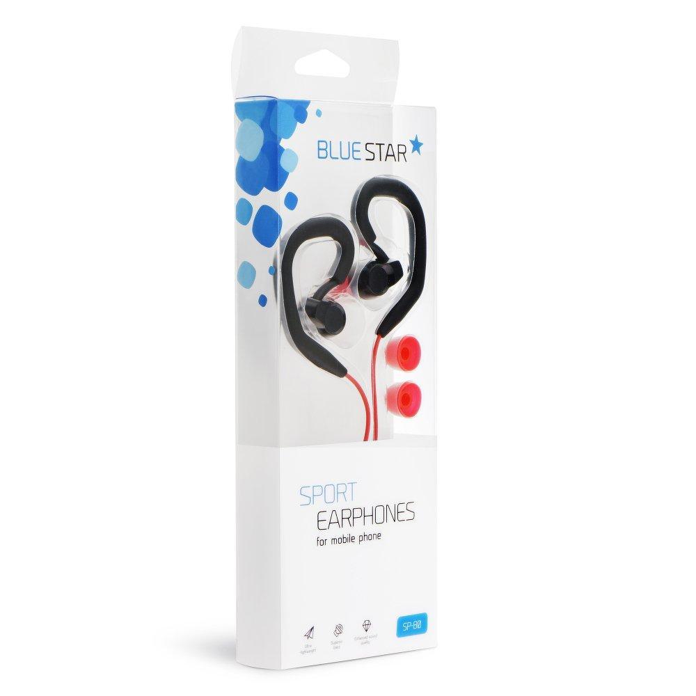 слушалки тапи Blue Star sport sp80 универсален 3,5 mm черен/червен - само за 16.99 лв