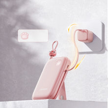 Заредете изображение във визуализатора на галерията – Powerbank Joyroom JR-L008 Plus Cutie Series 22.5W 20000mAh with stand + USB-A - USB-C cable - pink
