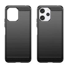 Заредете изображение във визуализатора на галерията – Flexible carbon pattern case for Xiaomi Redmi 12 Carbon Case - black

