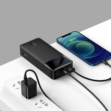 Заредете изображение във визуализатора на галерията – Baseus Bipow powerbank with display 30000mAh 15W black (Overseas Edition) + cable USB-A - Micro USB 0.25m black (PPBD050201)
