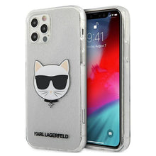 Заредете изображение във визуализатора на галерията – Karl Lagerfeld KLHCP12LCHTUGLS iPhone 12 Pro Max 6,7" srebrny/silver hardcase Glitter Choupette - TopMag
