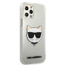 Заредете изображение във визуализатора на галерията – Karl Lagerfeld KLHCP12LCHTUGLS iPhone 12 Pro Max 6,7" srebrny/silver hardcase Glitter Choupette - TopMag
