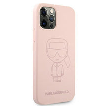 Заредете изображение във визуализатора на галерията – Karl Lagerfeld KLHCP12LSILTTPI iPhone 12 Pro Max 6,7" Silicone Ikonik Outline różowy/pink - TopMag
