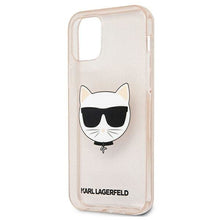 Заредете изображение във визуализатора на галерията – Karl Lagerfeld KLHCP12SCHTUGLGO iPhone 12 mini 5,4" złoty/gold hardcase Glitter Choupette - TopMag
