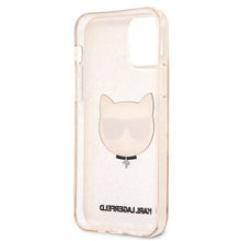 Заредете изображение във визуализатора на галерията – Karl Lagerfeld KLHCP12SCHTUGLGO iPhone 12 mini 5,4" złoty/gold hardcase Glitter Choupette - TopMag
