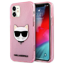 Заредете изображение във визуализатора на галерията – Karl Lagerfeld KLHCP12SCHTUGLP iPhone 12 mini 5,4" różowy/pink hardcase Glitter Choupette - TopMag
