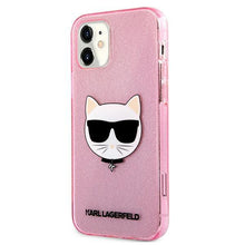 Заредете изображение във визуализатора на галерията – Karl Lagerfeld KLHCP12SCHTUGLP iPhone 12 mini 5,4" różowy/pink hardcase Glitter Choupette - TopMag
