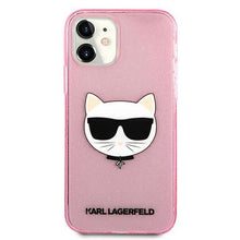 Заредете изображение във визуализатора на галерията – Karl Lagerfeld KLHCP12SCHTUGLP iPhone 12 mini 5,4" różowy/pink hardcase Glitter Choupette - TopMag
