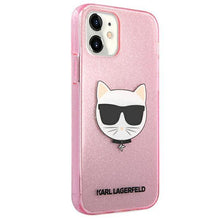 Заредете изображение във визуализатора на галерията – Karl Lagerfeld KLHCP12SCHTUGLP iPhone 12 mini 5,4" różowy/pink hardcase Glitter Choupette - TopMag
