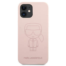 Заредете изображение във визуализатора на галерията – Karl Lagerfeld KLHCP12SSILTTPI iPhone 12 mini 5,4" Silicone Ikonik Outline różowy/pink - TopMag
