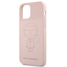 Заредете изображение във визуализатора на галерията – Karl Lagerfeld KLHCP12SSILTTPI iPhone 12 mini 5,4" Silicone Ikonik Outline różowy/pink - TopMag
