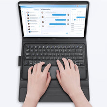 Заредете изображение във визуализатора на галерията – Dux Ducis Touchpad Keyboard Case wireless Bluetooth keyboard Samsung Galaxy Tab S7 / Tab S8 11'' black - TopMag
