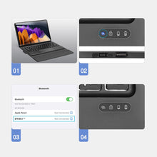 Заредете изображение във визуализатора на галерията – Dux Ducis Touchpad Keyboard Case wireless Bluetooth keyboard Samsung Galaxy Tab S7 / Tab S8 11'' black - TopMag
