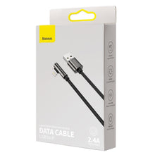 Заредете изображение във визуализатора на галерията – Baseus Legend Mobile Game Elbow Cable USB - Lightning 2,4A 1m black (CALCS-01) - TopMag
