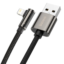 Заредете изображение във визуализатора на галерията – Baseus Legend Mobile Game Elbow Cable USB - Lightning 2,4A 1m black (CALCS-01) - TopMag
