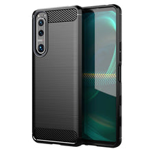 Заредете изображение във визуализатора на галерията – Carbon Case Flexible Cover TPU Case for Sony Xperia 5 III black - TopMag
