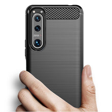 Заредете изображение във визуализатора на галерията – Carbon Case Flexible Cover TPU Case for Sony Xperia 5 III black - TopMag
