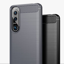Заредете изображение във визуализатора на галерията – Carbon Case Flexible Cover TPU Case for Sony Xperia 5 III black - TopMag
