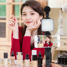 Заредете изображение във визуализатора на галерията – Combo selfie with tripod for live broadcast with LED flash and micro and remote control AY-49
