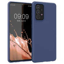Заредете изображение във визуализатора на галерията – Silicone Case Soft Flexible Rubber Cover for Samsung Galaxy A22 4G blue - TopMag
