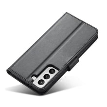 Заредете изображение във визуализатора на галерията – Magnet Case elegant bookcase type case with kickstand for Samsung Galaxy S21 FE black - TopMag

